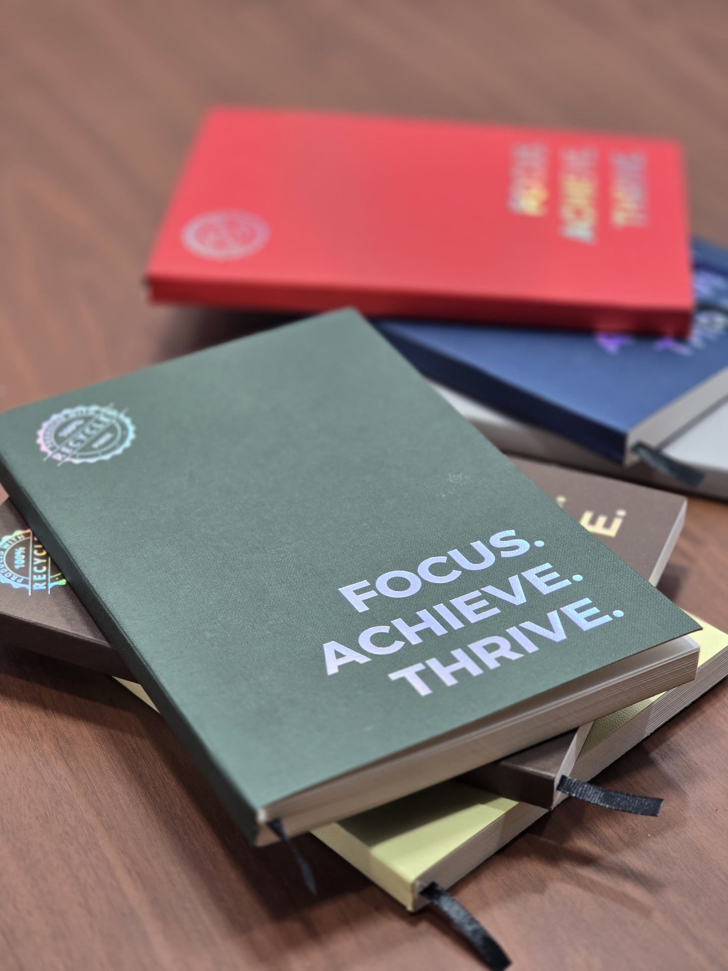 Recycled Paper Notebook - Focus Achieve Thrive